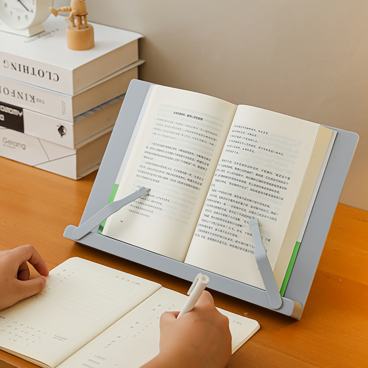 Tablet Stand Accessories - 6-Level Adjustable Foldable Book Stand, Portable