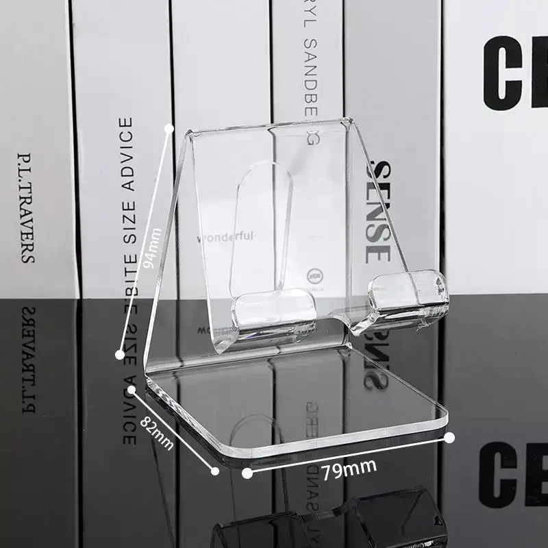 Tablet Stand Accessories - Transparent Acrylic Phone Stand, Minimalist Clear