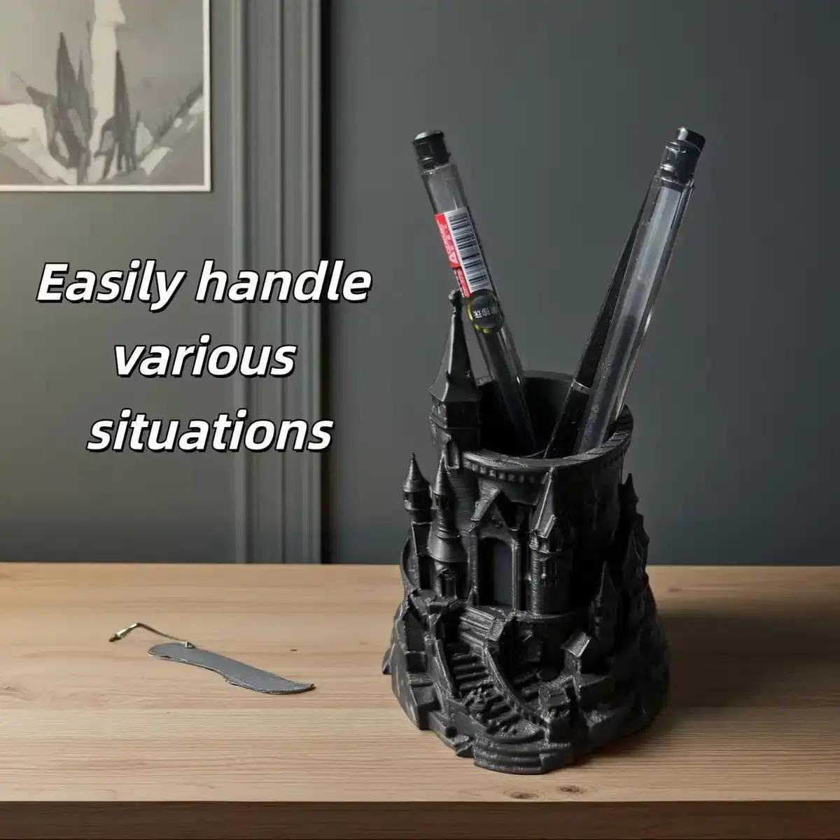 Case With Pencil Holder - Harry Potter Dark Style Pen Holder