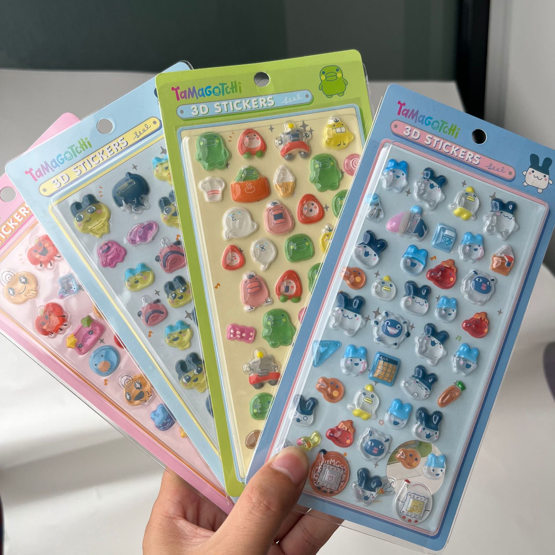 Tablet Cute Accessories - Cute Tamagotchi 3D Puffy Stickers Retro