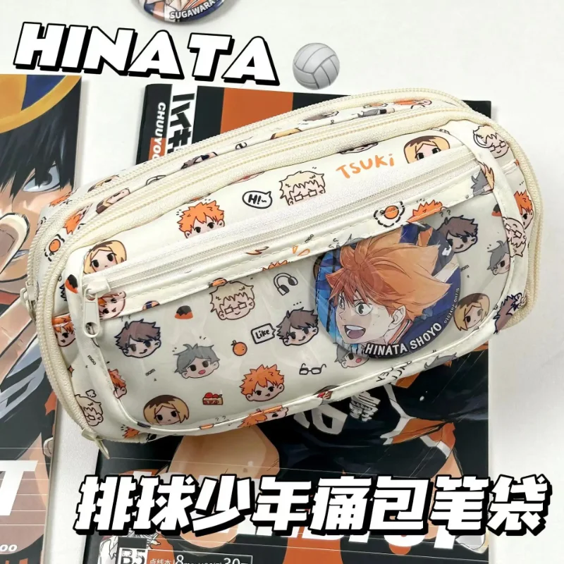Case With Pencil Holder - Anime Haikyuu!! Pain Pouch Kawaii Pencil
