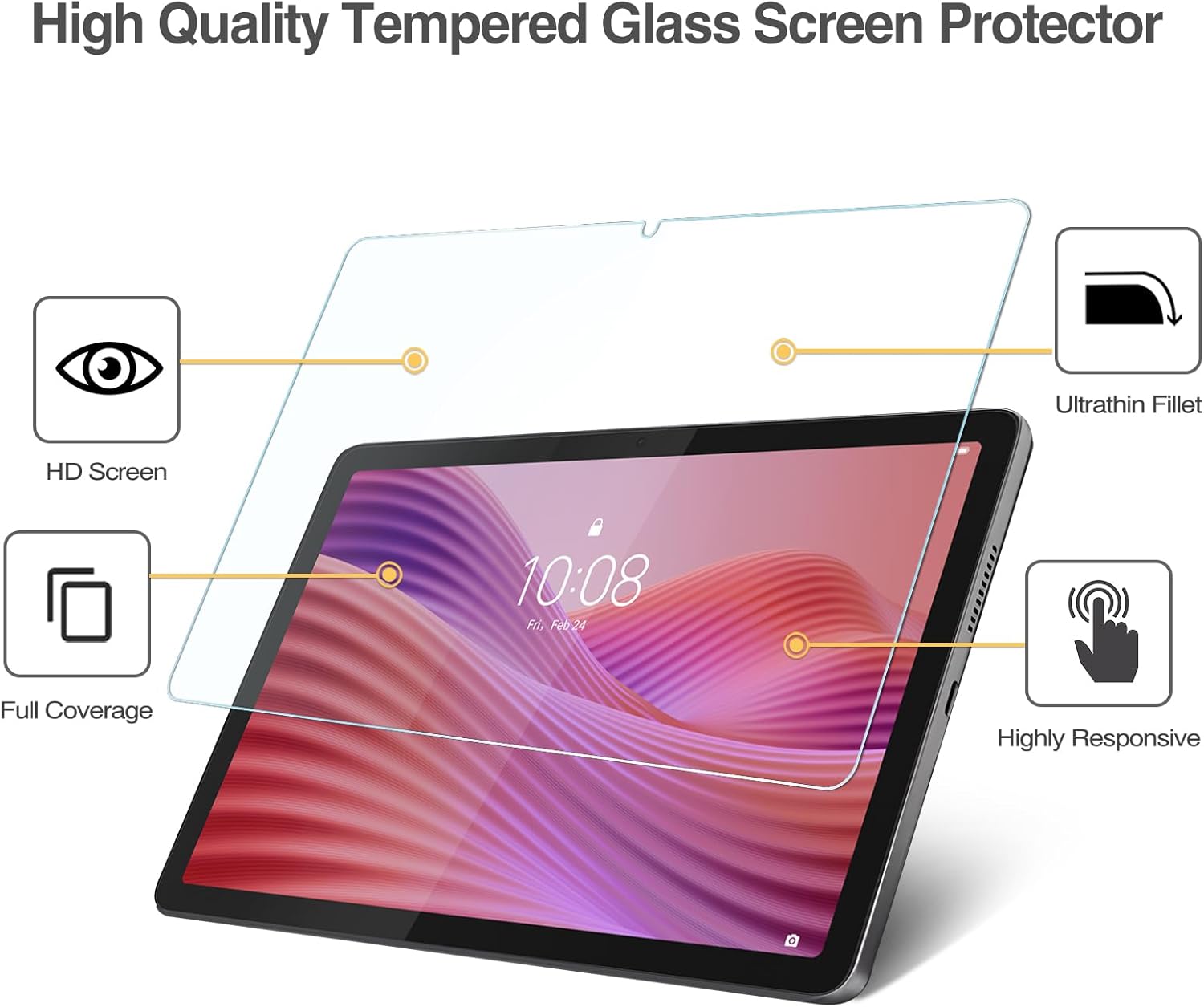 1 PCS 9H Tempered Glass Tablet - огляд і ціна Temu Tablet Accessories