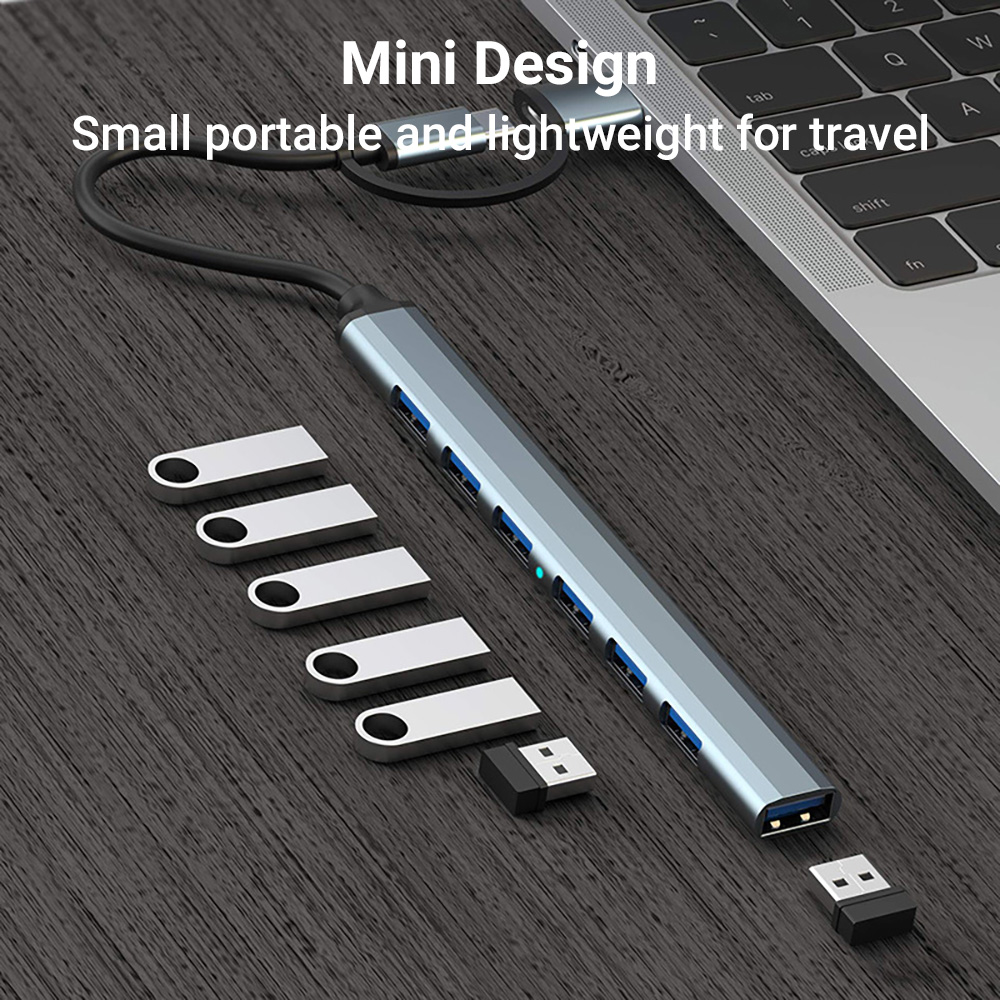7-in-1 Dual-Head USB-C&USB Doc - огляд і ціна Tablet Reading Accessories
