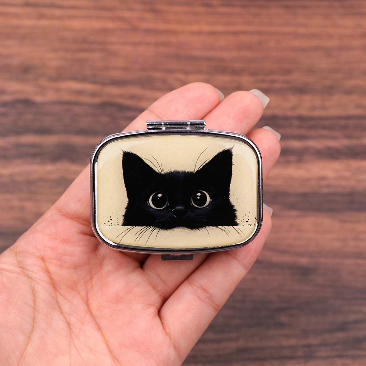 Cute Black Cat Travel Pill Org - огляд і ціна Tablet Accessories Case