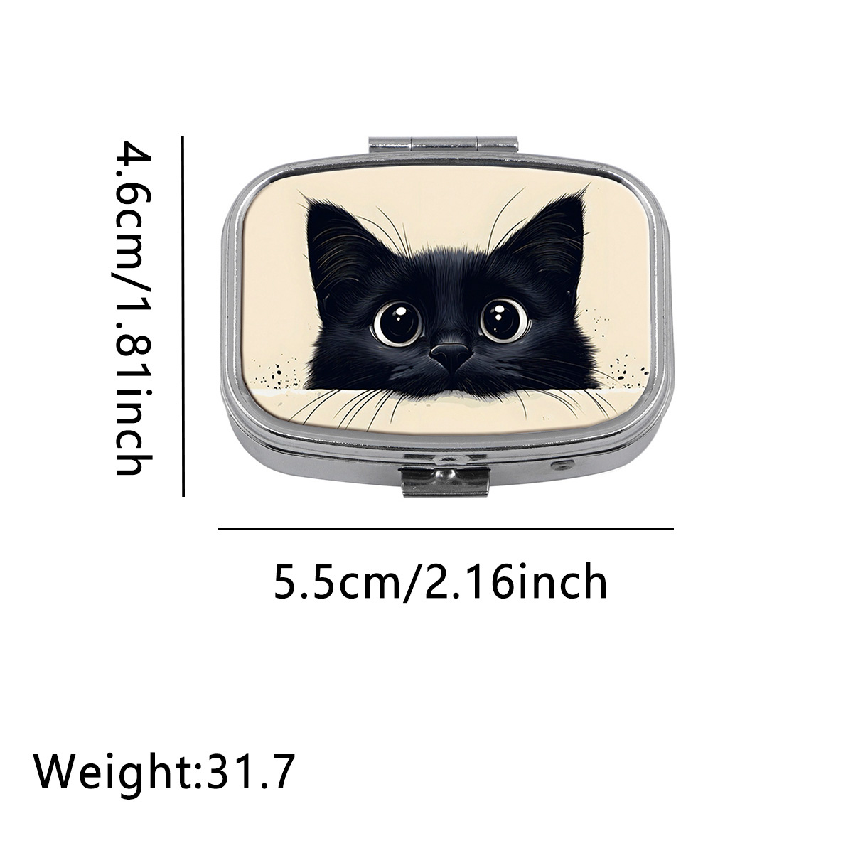 Cute Black Cat Travel Pill Org - огляд і ціна Tablet Accessories Case