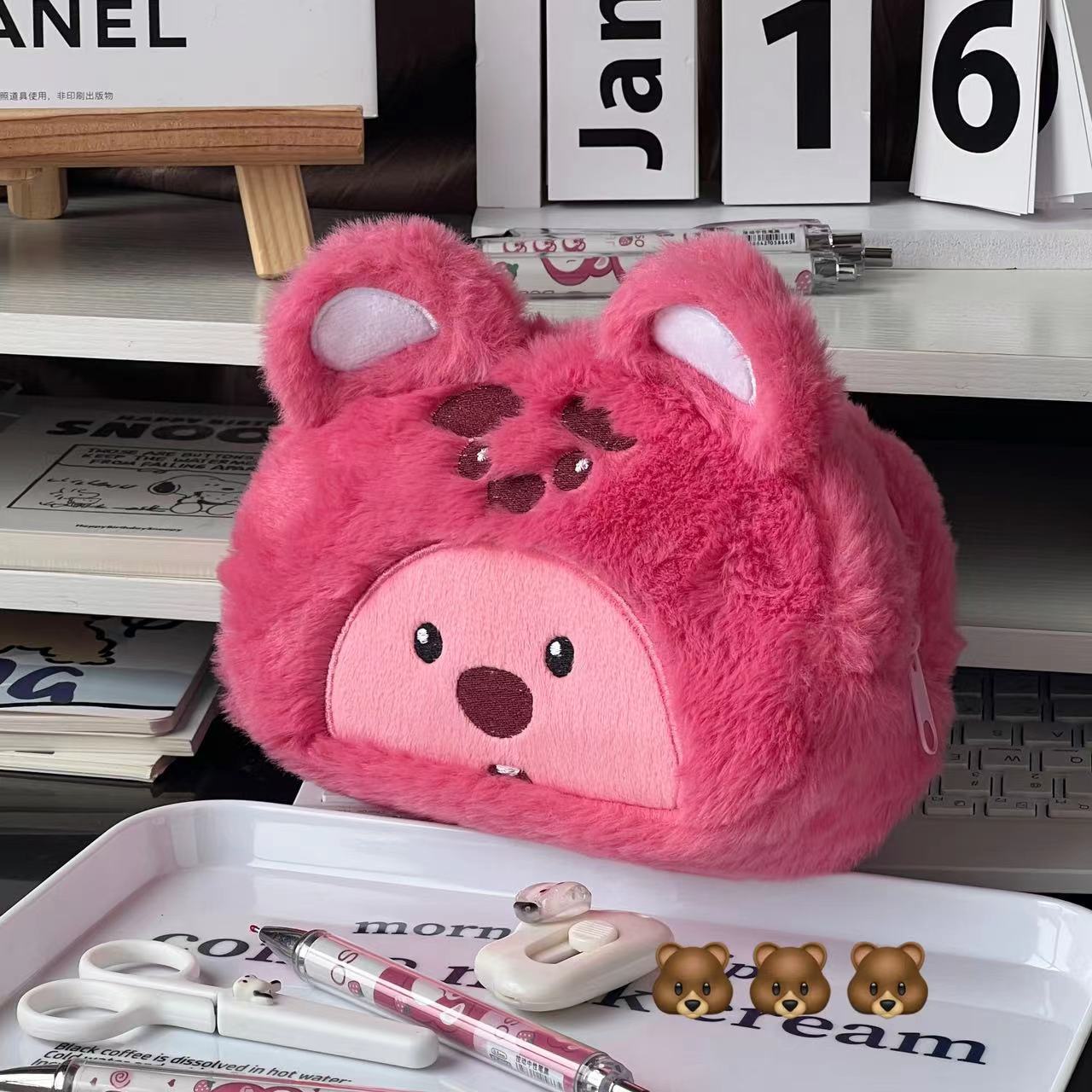 Cartoon Plush Pencil Bag Stude - огляд і ціна Case With Pencil Holder